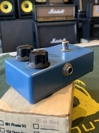 70s MXR Script Blue Box